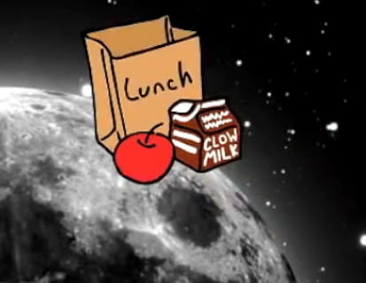 A bagged lunch on the moon