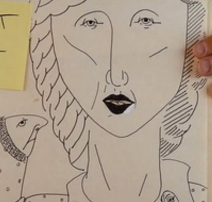 The original sketch for the Not Available album art